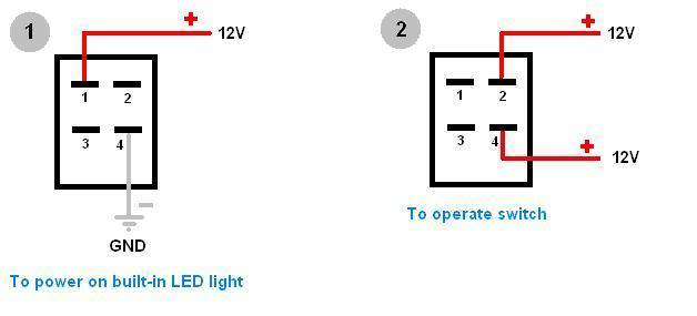 How to Wire 4 Pin LED Switch | 4 Pin Led Switch Wiring