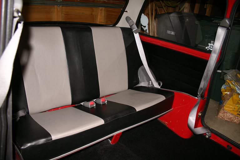 Seats and carpet are installed in the classic Mini mostly Oznium Forum